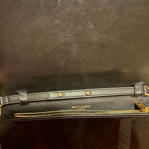 Original Saint Laurent KATE MEDIUM CHAIN BAG GLOSSY CROCODILE-EMBOSSED LEATHER - Picture 4 of 7